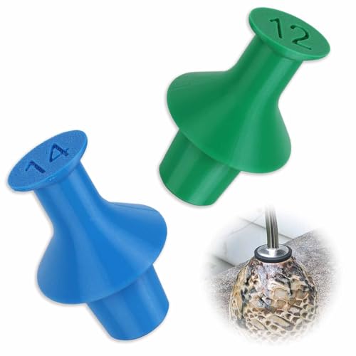 Fybrinth 2 Pack Pottery Oil Spout Gauge Tool for 12% and 14% Shrink Clay, Oil Vinegar Bottle Stopper Gauge for Stand Black Rubber Type Dispenser