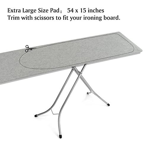 Rdutuok 54x15 Inches Wool Pressing Mat for Quilting Ironing Pad 100% Wool from New Zealand Easy Press Wooly Felted Iron Board for Retains Heat, Great for Quilting & Sewing Projects - size: 54" x 15"