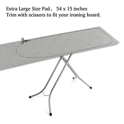 Rdutuok 54x15 Inches Wool Pressing Mat for Quilting Ironing Pad 100% Wool from New Zealand Easy Press Wooly Felted Iron Board for Retains Heat, Great for Quilting & Sewing Projects - size: 54" x 15"