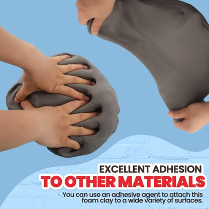 3.3 lbs Moldable Cosplay Foam Clay (Gray) - Air-Dry High Density for Intricate Designs Dries Evenly Within 24-48 Hours Sandable and Paintable - color: Grey, size: 1500g