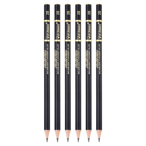 PATIKIL 6Pcs Drawing Pencils for Sketching, 2B Refill Sketch Pencils for Drawing, Graphite Art Pencil Set Professional Resistant Lead for Painting Shading Artist Office Supplies - size: 2B