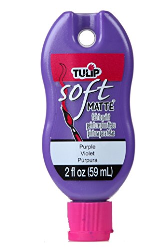 Tulip Soft Fabric Paint, Washable, Stays Soft and Flexible, Permanent Paint, for Light and Dark Fabrics, 2 fl oz, Purple - color: Purple