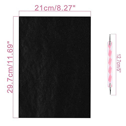 Yesallwas 50 Sheets A4 Multicolor Carbon Transfer Paper, Tracing Paper for Wood, Paper, Canvas and Other Art Surfaces with Double Ended Tracing Stylus - color: Multicolor