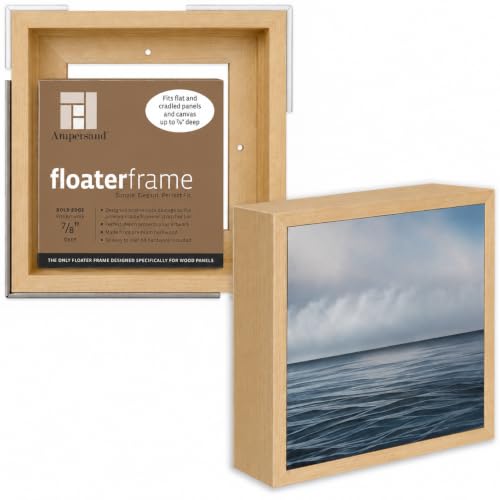 Ampersand Art Supply Floaterframe | 6"x6" | 7/8" Depth | Bold Style | Hardwood Floating Frame in Maple Finish for Canvas, Wood Panels & Artwork - color: Maple Bold, size: 6"x6"