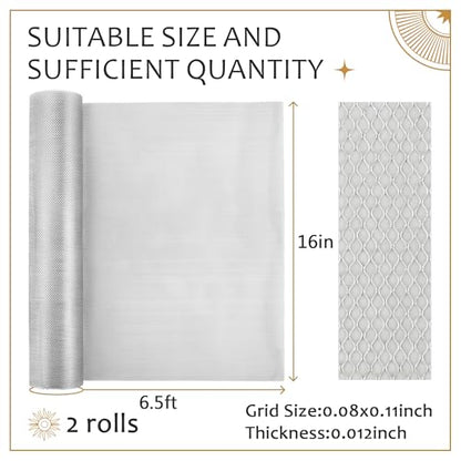 UNIFAMILY 2 Rolls Sculpting Wire Mesh,6.5FT x 16IN Aluminum Wire Mesh for Arts and Craft, Aluminum Armature Wires for Sculpting, Armature Mesh for Clay, Sculpting Craft Mesh for DIY Projects - size: 6.5FT-2 roll