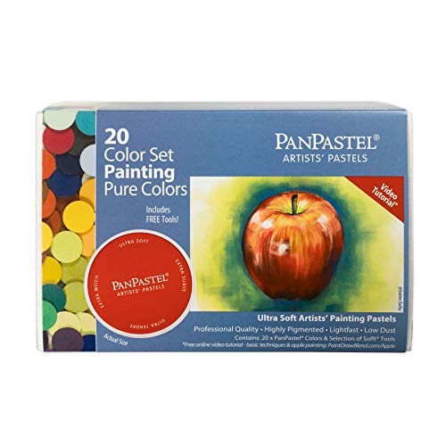 PanPastel Artist Pastels by GOLDEN, Painting Set, 20 Color, Professional Artist Pastels, Unique Pan Format (cake-like)