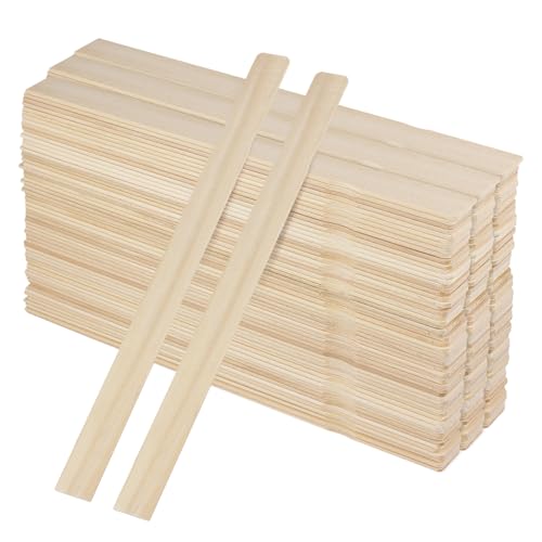200 PCS 10 inch Wooden Paint Sticks, Wood Paint Mixing Paddles Stir Sticks for DIY Craft, Garden Plant Labels