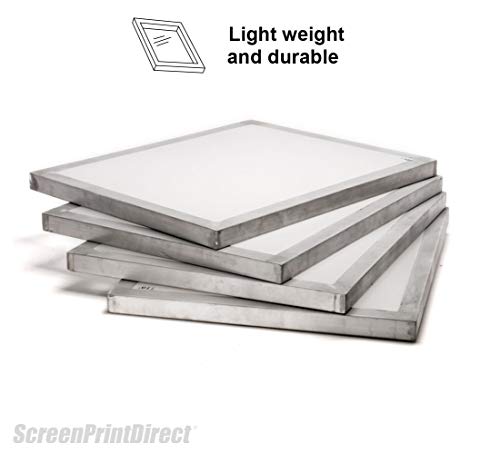 Screen Print Direct Aluminum Frame Screen Printing Frame 20" x 24" 137 Count White Mesh - Screen Printing Screen with Various Mesh Counts - Pre-Stretched Silk Screen for Your Screen Printing Kit - size: 137