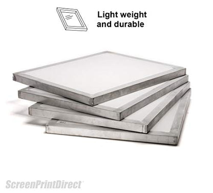 Screen Print Direct Aluminum Frame Screen Printing Frame 20" x 24" 137 Count White Mesh - Screen Printing Screen with Various Mesh Counts - Pre-Stretched Silk Screen for Your Screen Printing Kit - size: 137