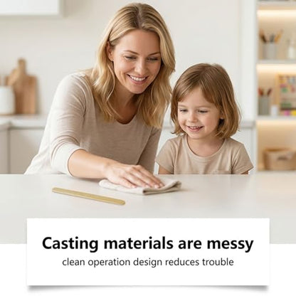 Casting Resin Powder, Eco Friendly Craft Material, Hand Sculpture Clay with Quick Setting Action, Mold Making Plaster for Decor Projects, DIY Art Powder with Fine Texture, Couples Beginners Use