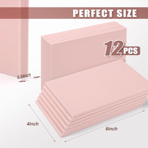 Bobblebro Linoleum Blocks for Printmaking Supplies - 12PCS 4”x6”Rubber Linocut Block Printing Kit for Stamp Carving, Soft Relief Printing Linoleum for DIY Crafts & Art Projects - color: 4"x6"-12PCS