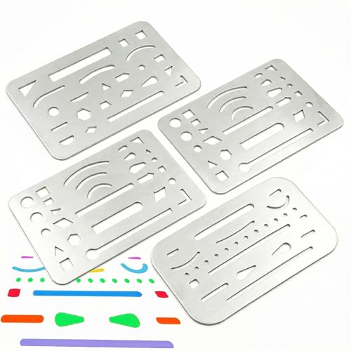 Eraser Shield for Drawing — Precision Erasing Shield Stencils for Art, Drafting & Technical Drawing 4-Pack