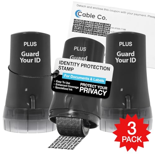 Guard Your ID Advanced 2.0 Rollers Identity for Theft Address Eraser and Security Prevention (Regular 3-Pack, Black) - color: Black, size: Regular 3-Pack