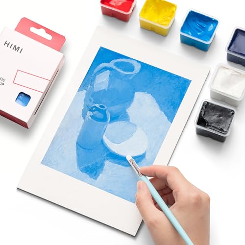 HIMI Gouache Paint Jelly Cup Refill, 4 Pack 30g, Single Color Paint for Artists & Hobby Painters, Unique Design In Jelly Cup Rich Pigment, Non Fading Art Supplies for Canvas and Paper Painting(BLUE) - color: BLUE