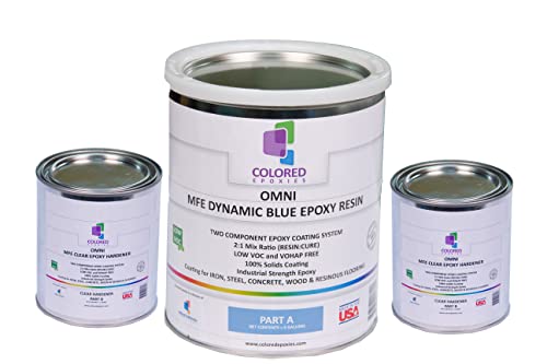 colored epoxies Dynamic Blue Epoxy Resin for Bar Tops, Table Tops, Wood, Concrete, Epoxy Art & Crafts 1.5 Gallon - color: Dynamic Blue, style: 1.5 Gallon