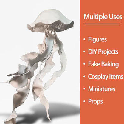 Lightweight Clay - Air Dry Clay, Ultra Light & Soft, Safe & Non-Toxic, Moldable & Flexible, DIY Modeling Clay for Anime Figures, Sculpting, Molding, Creative Art Crafts (White-3 Packs) - color: White-3 Packs