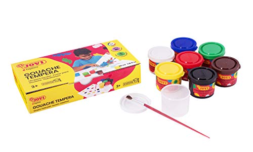 Jovi 724901 - School Tempera 35ML Assorted Colors - Box of 7 tins