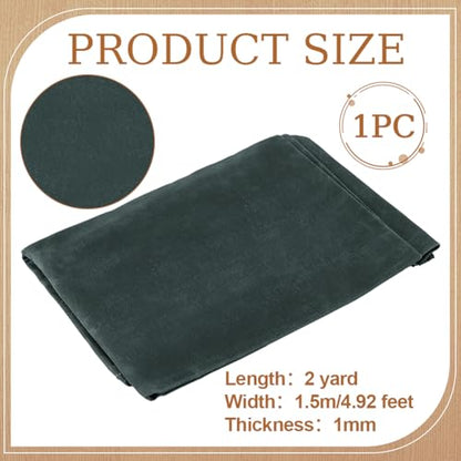 MAYJOYDIY 2 Yards Dark Green Cotton Waxed Canvas Fabric 55.9~58.3inch Wide Waxed Oilskin Cloth Waterproof Canvas Fabric by The Yard for Seat Cover Canopy Tent Bag Crafts DIY - color: Dark Olive Green