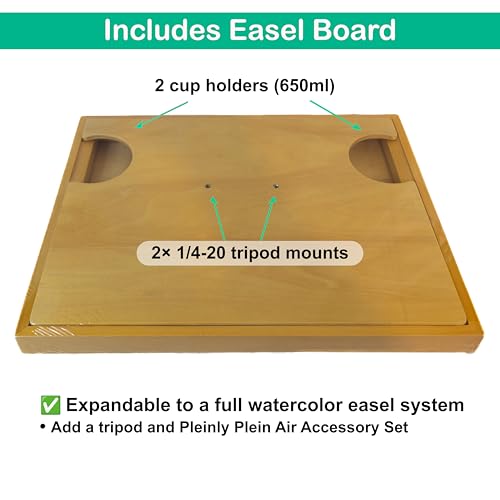 Wet Panel Carrier – 16×12” Wooden Frame with Carry Bag for Watercolor, Oil & Acrylic Paintings – Fits Sketchbooks, Loose Paper, Blocks, Panels & Canvases – Portable Plein Air Painting System - color: Wet Panel Carrier 12x16", Black