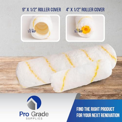 Pro Grade Paint Roller Kit, Brush & Roller,10 Piece Set, Wall Painting Naps for Professionals & Homeowners - All Paints & Stains, Washable, Reusable, Easy to Clean, Superior Absorbency. (Pack of 2) - size: 10 Piece Set (Pack of 2)
