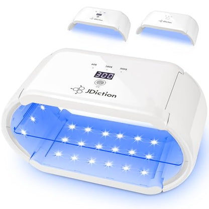 JDiction UV Light for Resin, Wireless UV Resin Lamp with 48 LED Beads, Long Time Setting (1min, 3min, 5min, 10min), Rechargeable 48W Powerful Cordless Curing Tool for Jewelry Making Crafts