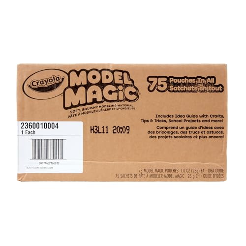 Crayola Model Magic - White (75ct), 1oz Modeling Air Dry Clay Alternative, Teacher Classroom Must Haves, Bulk School Supplies for Kids, 3+ - color: White, size: 75ct
