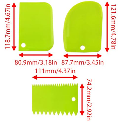 7PCS Color Paint Scraper Set Plastic Paint Scraper Tool Oil Painting Palette Knife Art Paint Tool Cream Scraper (Colour mixture)