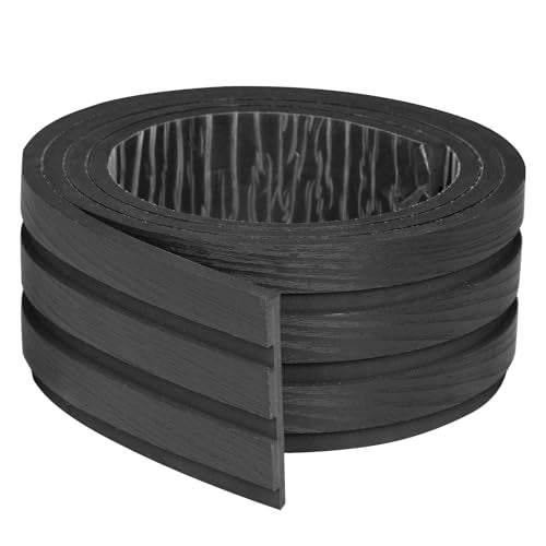 3D Fluted Wall Panels Peel and Stick - Wood Look EVA Foam Wall Panels for TV Feature Wall, Waterproof Self Adhesive Slatted Trim, 98.5in Roll (Black), 1PCS