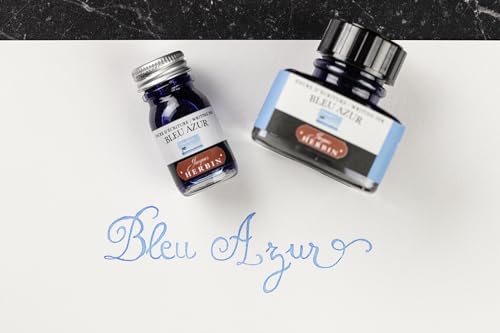 Herbin Fountain Pen Ink - 30ml Bottled - Bleu Azur - color: Bleu Azur, size: 1 fl oz