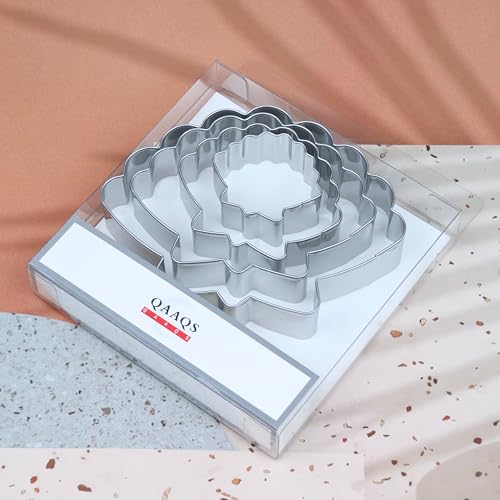 Seashell Cookie Cutters Shapes Set for Baking Large Small Mini - 5 Inch, 4 Inch, 3 Inch, 2 Inch - Stainless Steel