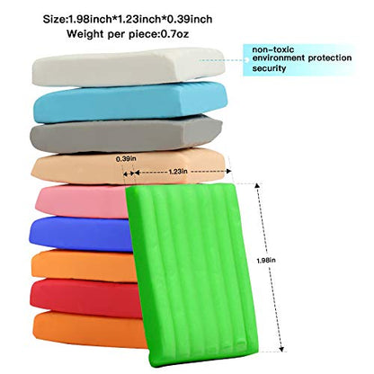 Aestd-ST Polymer Clay 50+50 Colors, DIY Modeling Clay for Kids, Oven Baked Model Clay, Non-Toxic, Non-Sticky,with Sculpting Tools, Halloween Christmas Gift for Children and Artists. (50+50 Colors)
