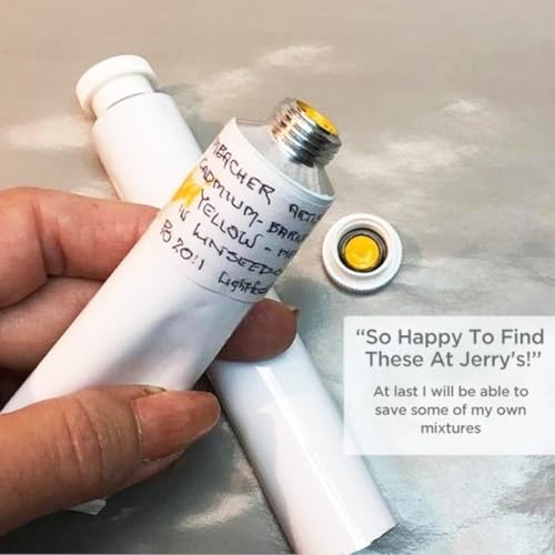 Creative Mark Empty Paint Tubes - Box of 24 Empty Aluminum Paint Tubes & Caps, 60 ml, Easy-Open Caps, Easy to Crimp, Perfect for Storing Custom Mixed Acrylics, Gouaches, Watercolors, Oils