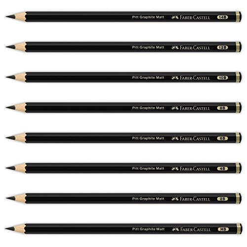 Faber-Castell Art & Graphic Pitt Graphite Matt Pencil, Matt Graphite, 14B, For Art, Craft, Drawing, Sketching, Home, School, University, Colouring - style: classic