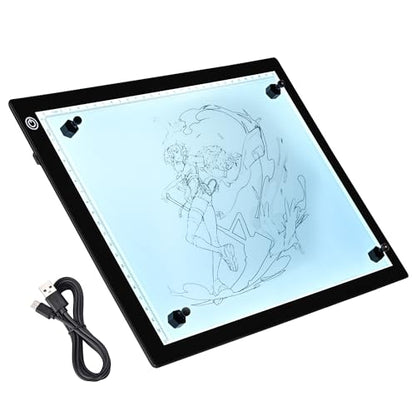 Yescom Portable A4 LED Light Pad with USB Power 14"x10" LED Light Box for Tracing Light Pad Dimmable for Art Diamond Painting Light Board Drawing Sketching Tattoo Animation