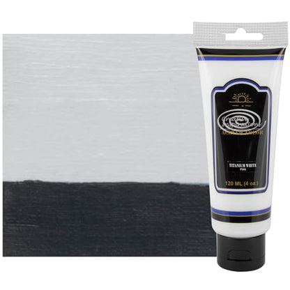 Creative Inspirations Acrylic Paint - Titanium White - 120 mL Tube - Smooth & Creamy Consistency, Vibrant Pigmentation, Great Coverage for Artists - Clean Up with Soap & Water - color: Titanium White, size: 4.06 Fl Oz (Pack of 1)