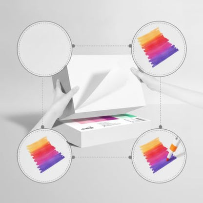 SiaBiced Marker Paper for Markers & Art, 300gsm Bleed Resistant A4 Art Paper, A3 Marker Paper - 300g - 20 Sheets - style: A3 Marker Paper - 300g - 20 Sheets