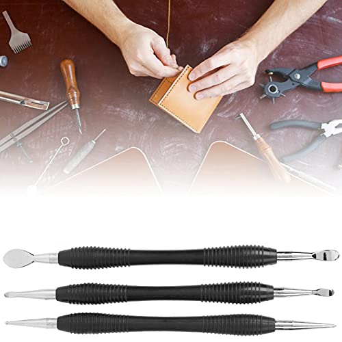 3PCs Carving Printing Tool Leather Craft Spoon Stylus Tool Set Kit Stationary Craft Collection Leather Carving Craft Kit