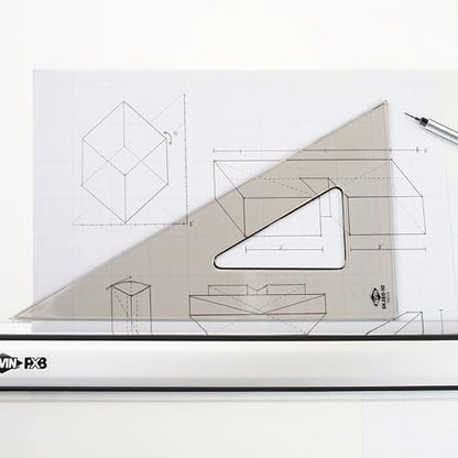 Alvin, SK450-6, 6" Smoke-Tint Triangle Ruler, Math Geometry Tool - 45/90 Degrees - size: 6", style: 45/90 Degree