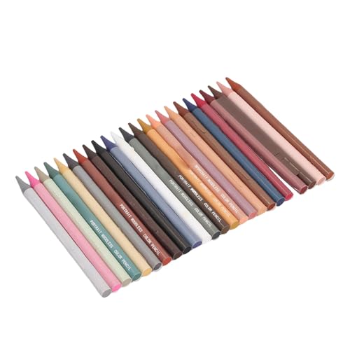 24 Color Oil Based Drawing Pencils, Vibrant Pigment Drawing Pencils with Woodless Construction, Ideal for Art Sketching, Illustration & Coloring
