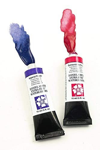 Daniel Smith Extra Fine Watercolor Paint, 15ml Tube, Quinacridone Fuchsia, 284600132, 0.5 Fl Oz (Pack of 1) - color: Fuchsia
