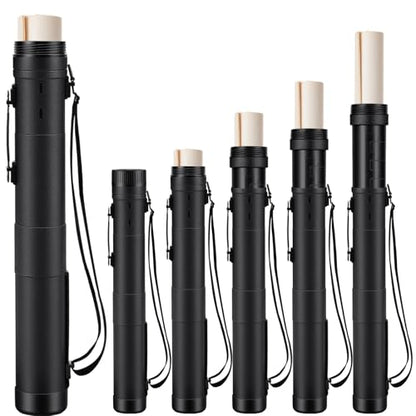 Henoyso 6 Pcs Extendable Poster Tubes Bulk with Strap Blueprint Holder & Carrying Case for Maps, Documents, Artworks, Banners (XL) - size: XL