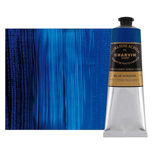 Charvin Extra Fine Professional Acrylic Paint - Blue Shadow, 60ml Tube, Triple-Milled, Lightfast Pigments, Open Stock Artist Acrylic Paints in Nature-Inspired Hues - color: Blue Shadow, size: 2.02 Fl Oz (Pack of 1)
