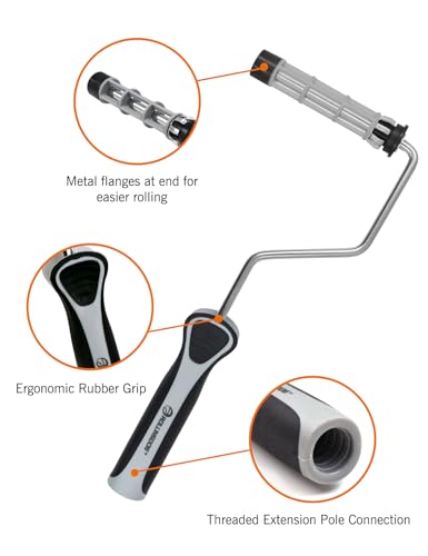 ROLLINGDOG 4 Inch Paint Roller - 4" Microfiber Jumbo Mini Paint Roller 3/8” Nap,Paint Tray with Disposable Liners - color: Microfiber Roller With Tray