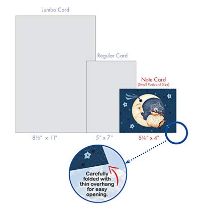 The Best Card Company - 10 Christmas Greeting Cards with Envelopes - Festive, Fun Assorted Holiday Notecards (4 x 5.12 Inch) - Blue Christmas M6700XSG - style: Blue Christmas