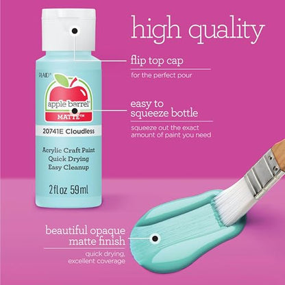 Apple Barrel Acrylic Craft Paint Set, Seaside Marina, Includes 12 Colors with a Matte Finish