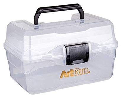 ArtBin 6890AG Small Project Box, Portable Art & Craft Organizer with Lift-Out Tray, [1] Plastic Storage Case, Clear - size: Small