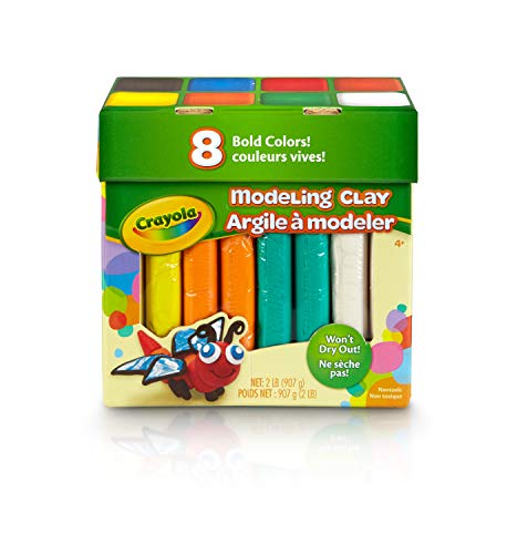 Crayola Modeling Clay in Bold Colors, 2lbs, Gift for Kids, Ages 4 & Up (Pack of 8) - size: Small (Pack of 8)