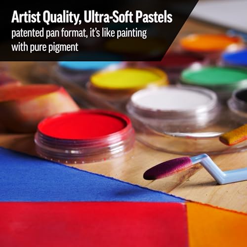PanPastel Artist Pastels by GOLDEN, Ultramarine Blue Extra Dark, 2.44” / 62mm Pan Diameter, Professional Artist Pastels, Unique Pan Format (cake-like) - color: Ultramarine Blue Extra Dark, size: 9 ml (Pack of 1)