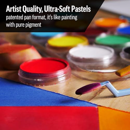 PanPastel Artist Pastels by GOLDEN, Ultramarine Blue Extra Dark, 2.44” / 62mm Pan Diameter, Professional Artist Pastels, Unique Pan Format (cake-like) - color: Ultramarine Blue Extra Dark, size: 9 ml (Pack of 1)