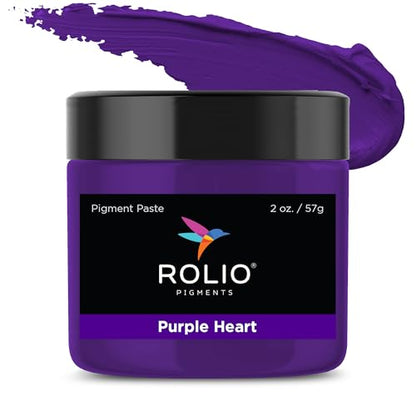 Rolio Purple Heart Pigment Paste for Epoxy Resin – 2oz Jar – Opaque Purple Epoxy Colorant, Resin Dye Paste, High-Intensity Pigment Paste for Art, Jewelry, Crafts, Tumblers & DIY Projects - color: Purple Heart